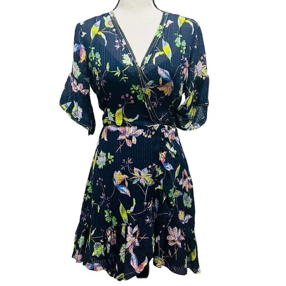 TANYA TAYLOR 2018 Garden Print Brandy Mini Dress size 4 - Picture 9 of 16